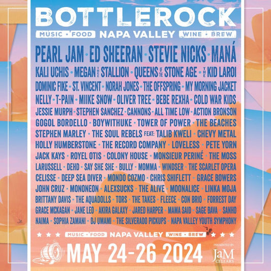 Bottlerock 2024: Stevie Nicks, Pearl Jam, Ed Sheeran Headlining
