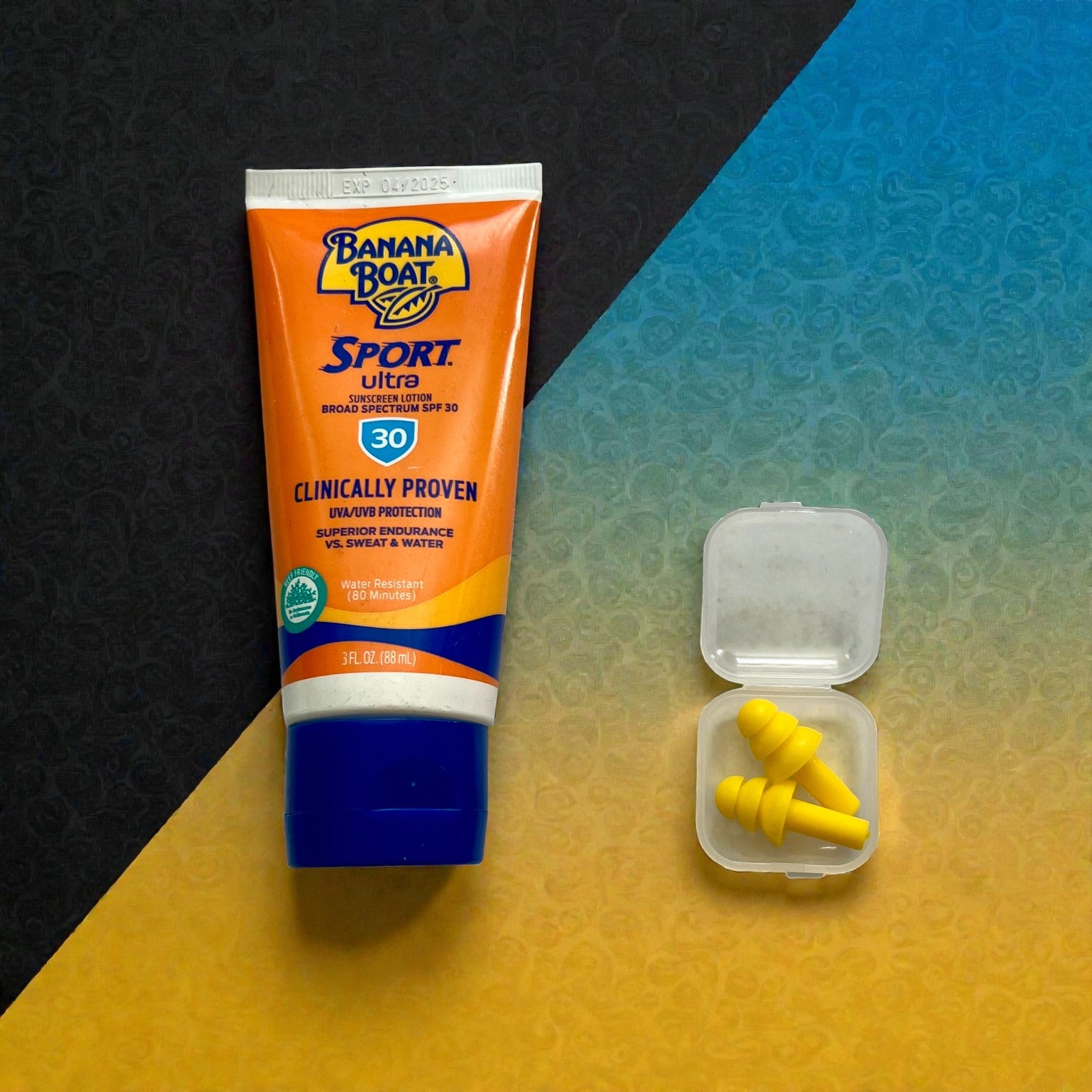 Don't forget the most important essentials, sunscreen and ear plugs